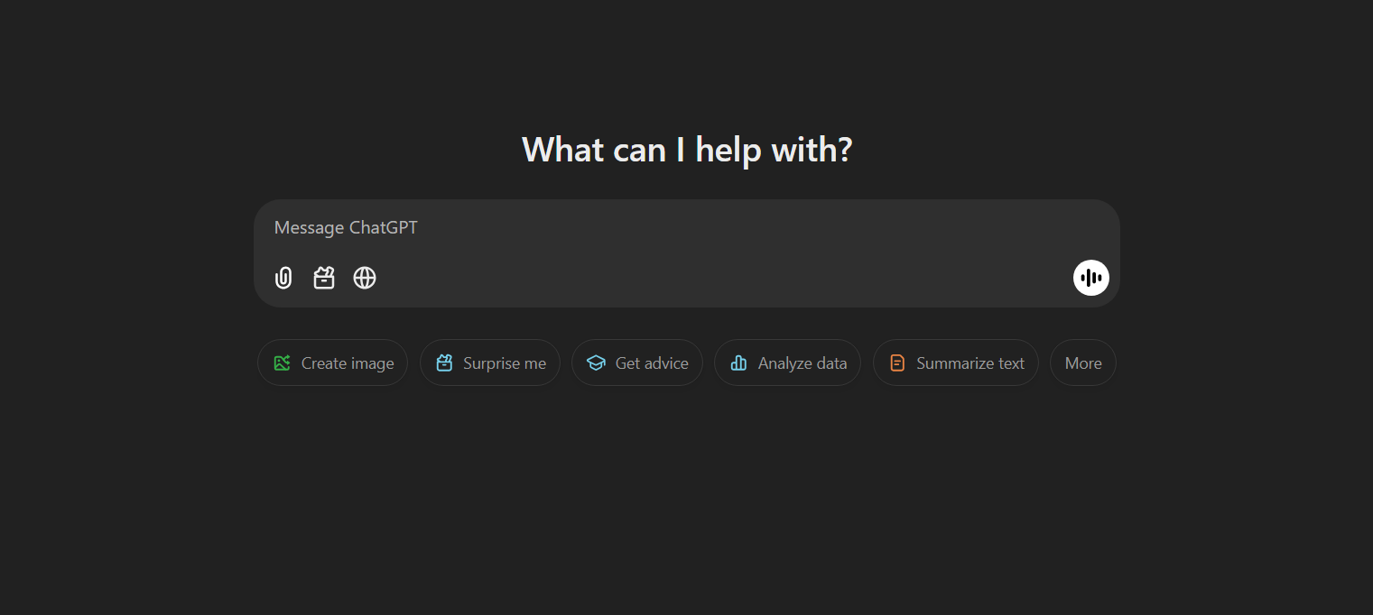 ChatGPT interface preview