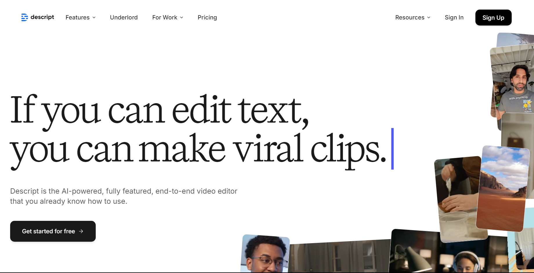 Descript interface preview
