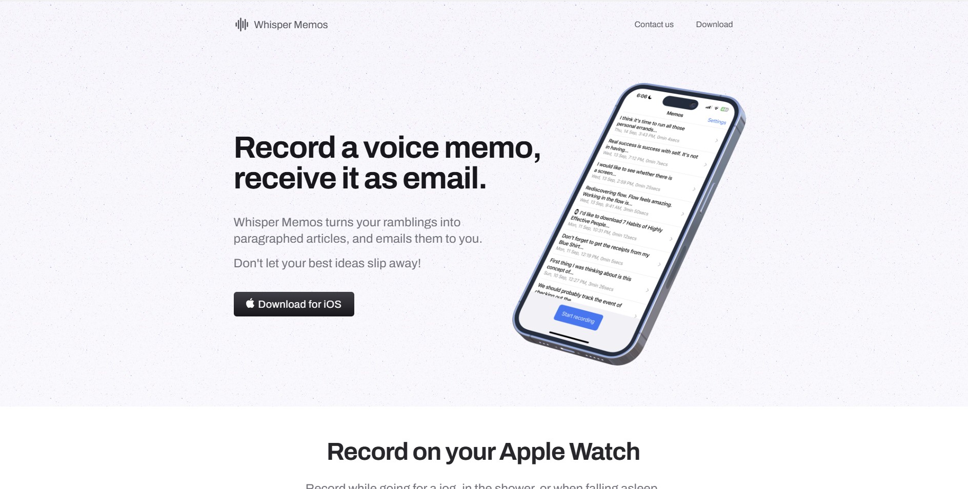 Whisper Memos
